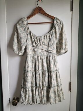 Trixxi Light Sage Floral Mini Dress